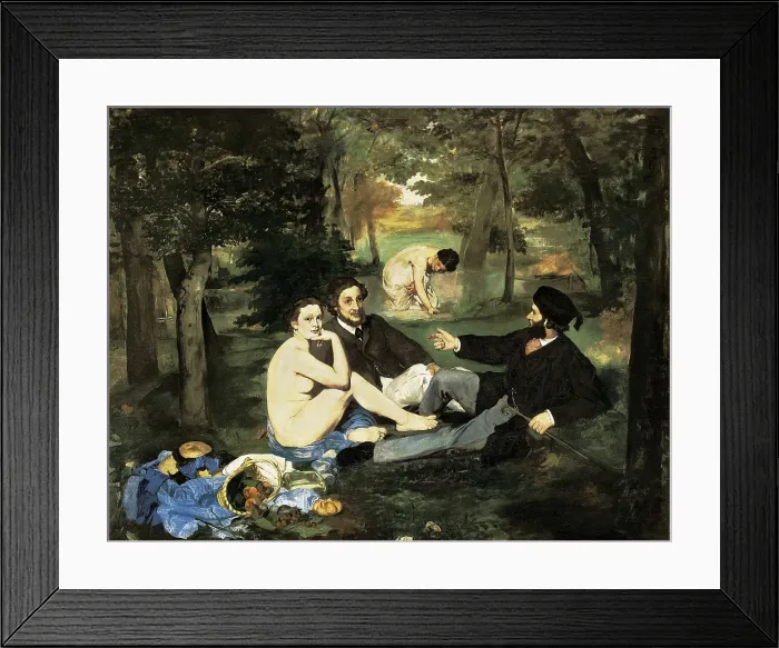Framed Print : AISA / Everett Collection MANET, douard (1832-1883). Le Djeuner sur l'herbe (Luncheon on the Grass). 1863. Named in 1863 'Le Bain'