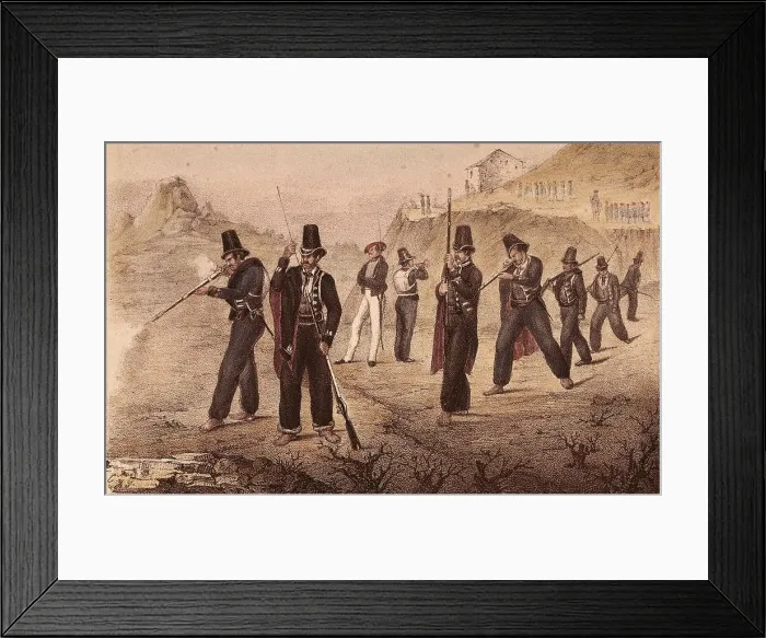 Framed Print : Spain. Carlist Wars. Cabrera's miones. Picture from 'Album de tropas carlistas de Aragn'. Litography. Private Collection. AISA / Everett Collection**US SALES ONLY**