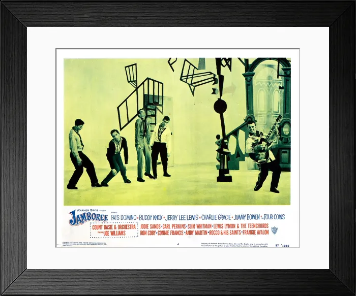 Framed Print : JAMBOREE, Charlie Gracie, (rt. with guitar), US poster, 1957