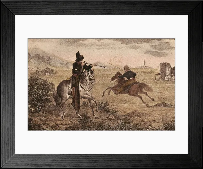 Framed Print : Spain. Carlist Wars. Cavalry of the Cid. Picture from 'Album de tropas carlistas de Aragn'. Litography. Private Collection. AISA / Everett Collection**US SALES ONLY** Framed Print : Spain. Carlist Wars. Cavalry of the Cid. Picture from 'Album de tropas carlistas de Aragn'. Litography. Private Collection. AISA / Everett Collection**US SALES ONLY**