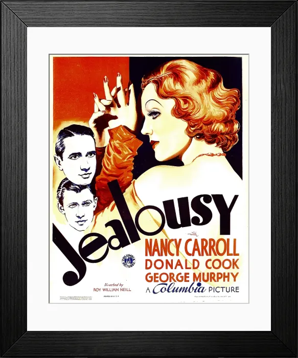 Framed Print : JEALOUSY, left from top: George Murphy, Donald Cook, right: Nancy Carroll, 1934