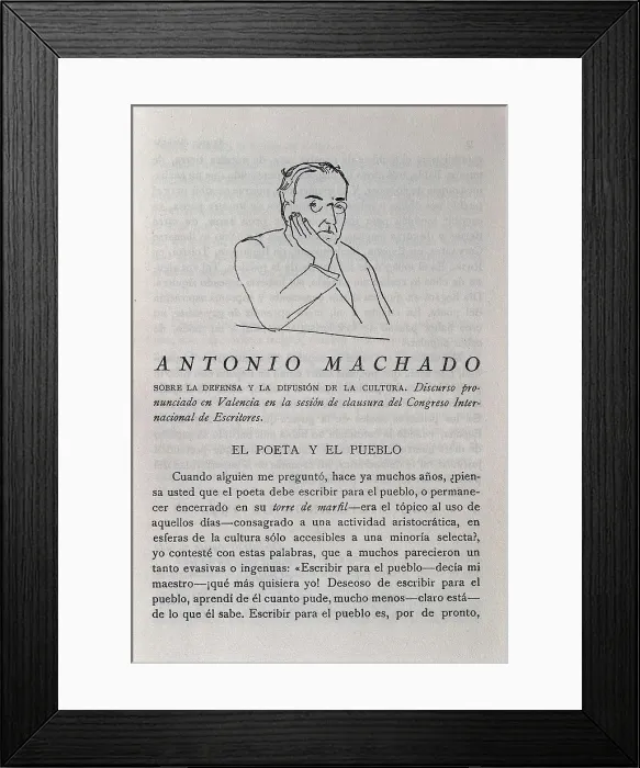 Framed Print : Spanish Civil War (1936-1939). Magazine 'Hora de Espaa'. Number 8 dedicated to the Congress of Antifascist Intellectuals (Valencia, 1937) Framed Print : Spanish Civil War (1936-1939). Magazine 'Hora de Espaa'. Number 8 dedicated to the Congress of Antifascist Intellectuals (Valencia, 1937)