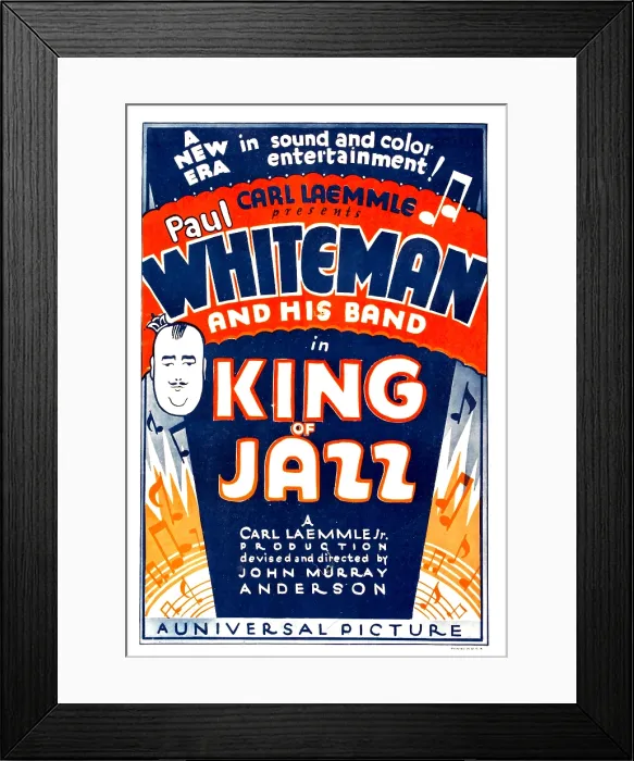 Framed Print : KING OF JAZZ, left: Paul Whiteman on window card, 1930 Framed Print : KING OF JAZZ, left: Paul Whiteman on window card, 1930
