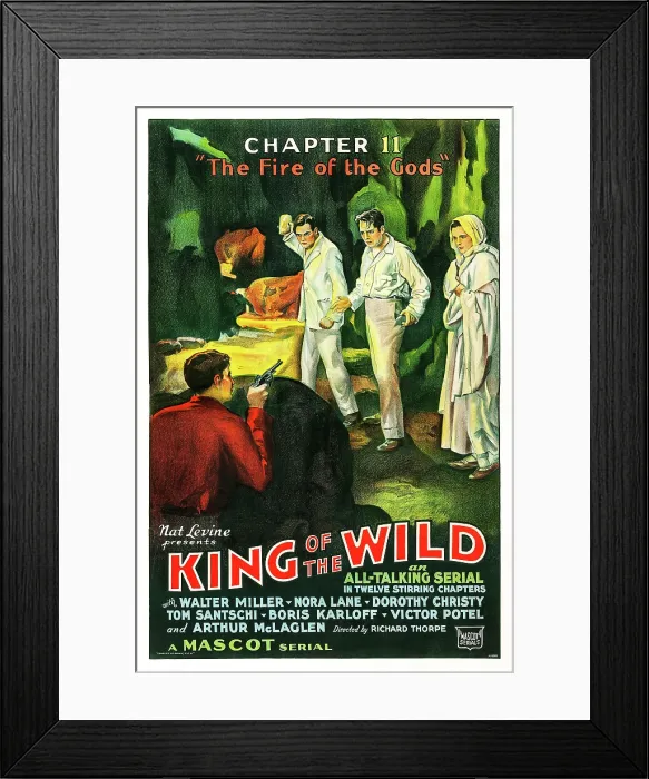 Framed Print : KING OF THE WILD, Chapter 11: The Fire of the Gods, poster art, 1931 Framed Print : KING OF THE WILD, Chapter 11: The Fire of the Gods, poster art, 1931