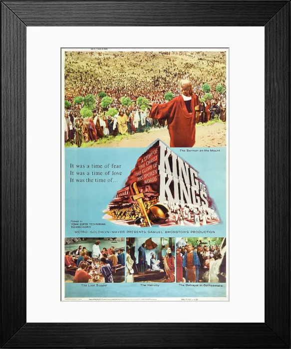 Framed Print : KING OF KINGS, US poster art, 1961
