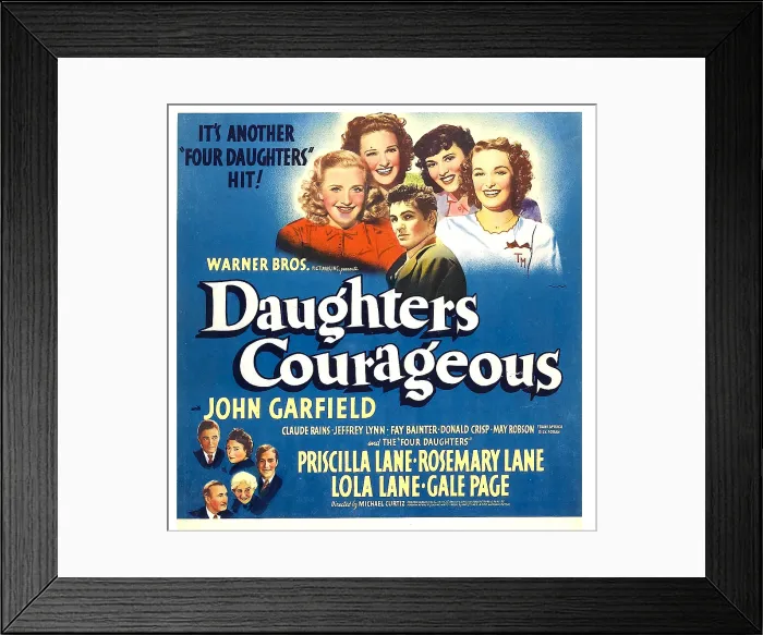 Framed Print : DAUGHTERS COURAGEOUS, top center: John Garfield on window card, 1939 Framed Print : DAUGHTERS COURAGEOUS, top center: John Garfield on window card, 1939