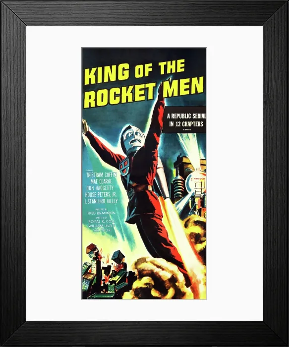 Framed Print : KING OF THE ROCKET MEN, poster art, 1949 Framed Print : KING OF THE ROCKET MEN, poster art, 1949
