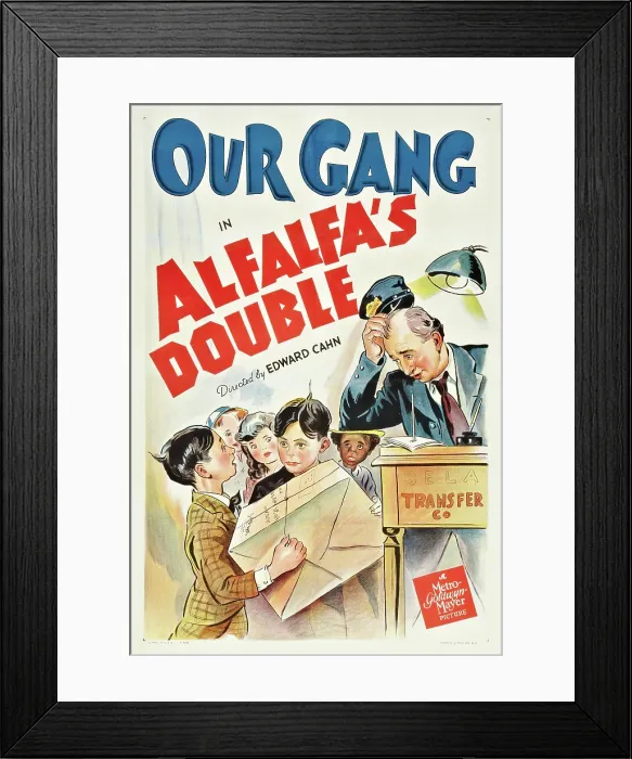 Framed Print : ALFALFA'S DOUBLE, US poster art, Carl Alfalfa Switzer, (left), 1940 Framed Print : ALFALFA'S DOUBLE, US poster art, Carl Alfalfa Switzer, (left), 1940