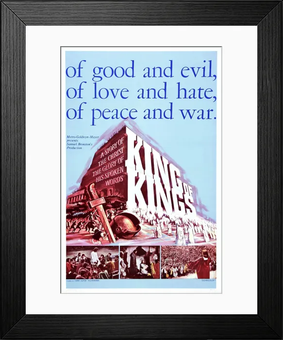 Framed Print : KING OF KINGS, US poster art, 1961
