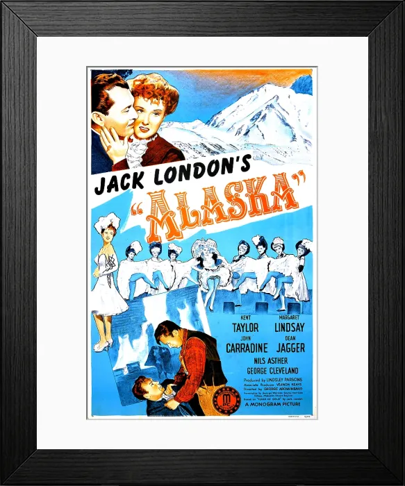 Framed Print : ALASKA, US poster, top from left: Kent Taylor, Margaret Lindsay, 1944