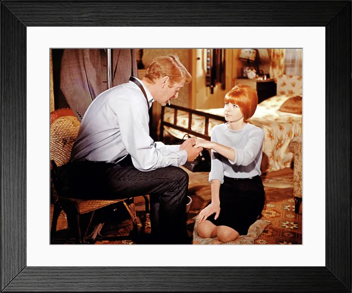 Framed Print : ALFIE, from left: Michael Caine, Jane Asher, 1966