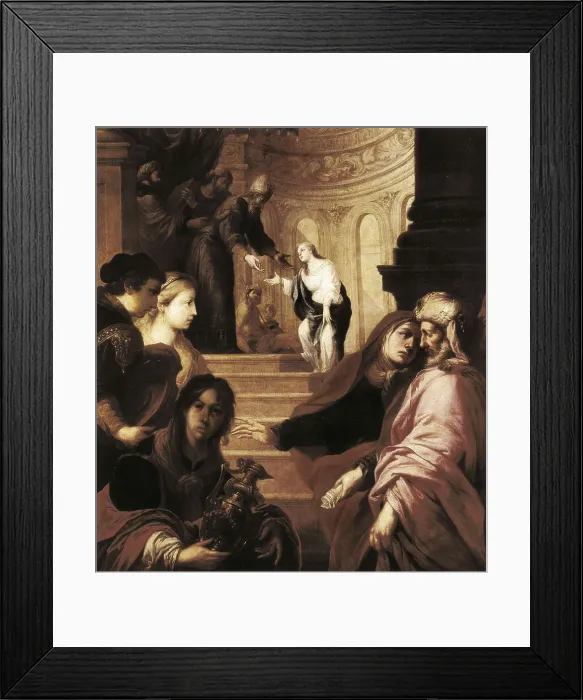 Framed Print : VALDS LEAL, Juan de (1622-1690). The Presentation of the Virgin in the Temple. 1660s - 1670s Framed Print : VALDS LEAL, Juan de (1622-1690). The Presentation of the Virgin in the Temple. 1660s - 1670s
