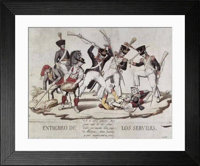 Framed Print : Spain (19th c.). El Entierro de los Serviles (The Burial of Absolutists). Etching. SPAIN. Madrid. Municipal Museum. AISA / Everett Collection**US SALES ONLY**