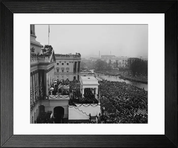 Framed Print : View of the Capitol and crowds at the Inauguration of Herbert Hoover, March 4, 1929. (BSLOC_2015_16_74) Framed Print : View of the Capitol and crowds at the Inauguration of Herbert Hoover, March 4, 1929. (BSLOC_2015_16_74)