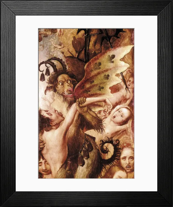 Framed Print : Hell (15th c.). Detail. Flemish art. Painting. ITALY. Venice. Correr Museum. AISA / Everett Collection**US SALES ONLY**