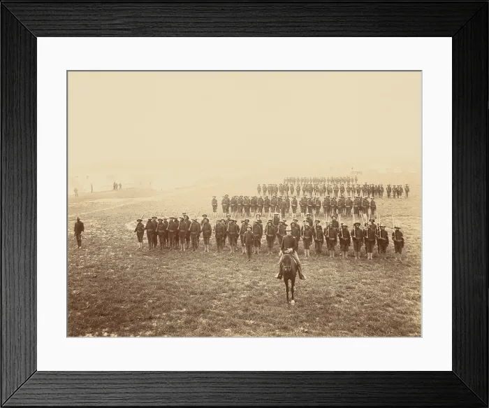 Framed Print : African American soldiers in formation at Camp Meade, Pennsylvania, May 1899