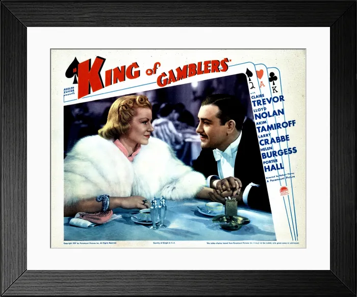 Framed Print : KING OF GAMBLERS, from left, Claire Trevor, Akim Tamiroff, 1937 Framed Print : KING OF GAMBLERS, from left, Claire Trevor, Akim Tamiroff, 1937