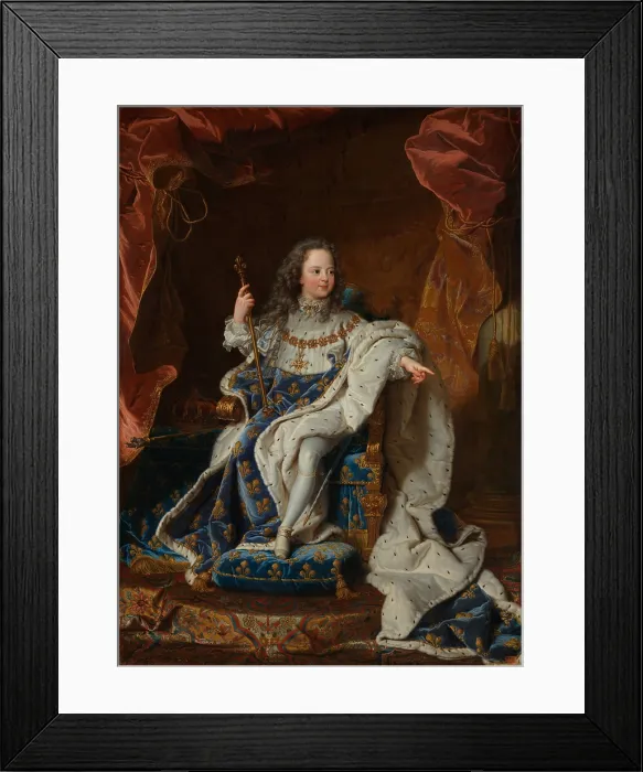 Framed Print : LOUIS XV, by Hyacinthe Rigaud, 1714, French Baroque painting, oil on canvas Framed Print : LOUIS XV, by Hyacinthe Rigaud, 1714, French Baroque painting, oil on canvas