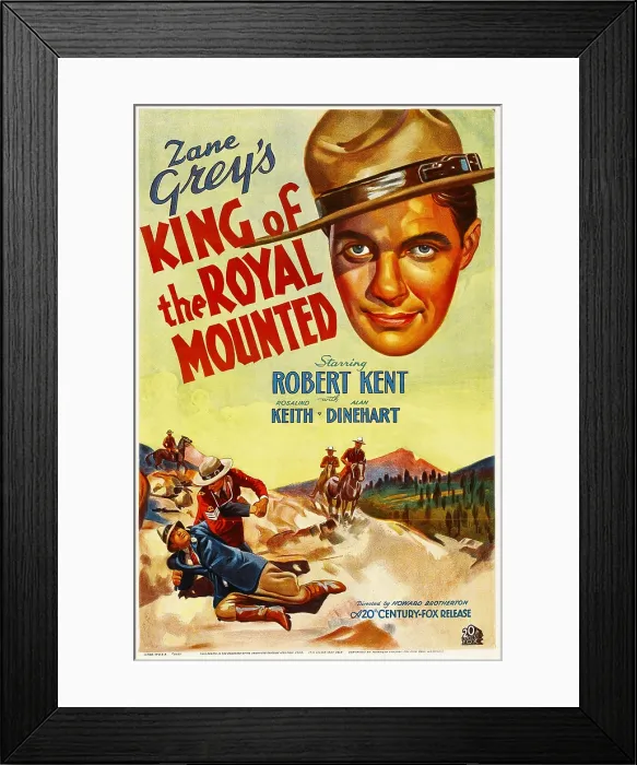 Framed Print : KING OF THE ROYAL MOUNTED, Robert Kent, 1936, TM and Copyright 20th Century Fox Film Corp. All rights reserved. / courtesy Everett Collection Framed Print : KING OF THE ROYAL MOUNTED, Robert Kent, 1936, TM and Copyright 20th Century Fox Film Corp. All rights reserved. / courtesy Everett Collection