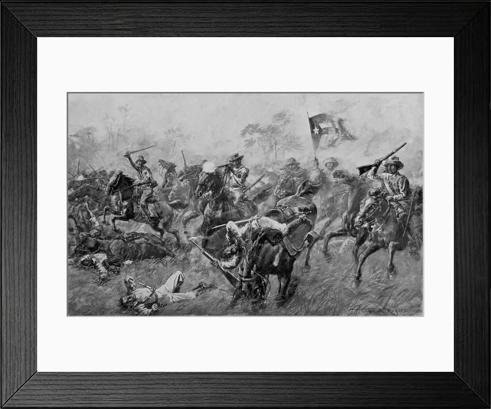 Framed Print : Charge of Cuban insurgents against Spanish in the Cuban War of Independence, 1895-98 Framed Print : Charge of Cuban insurgents against Spanish in the Cuban War of Independence, 1895-98