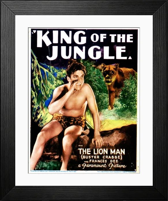 Framed Print : KING OF THE JUNGLE, Buster Crabbe, 1933