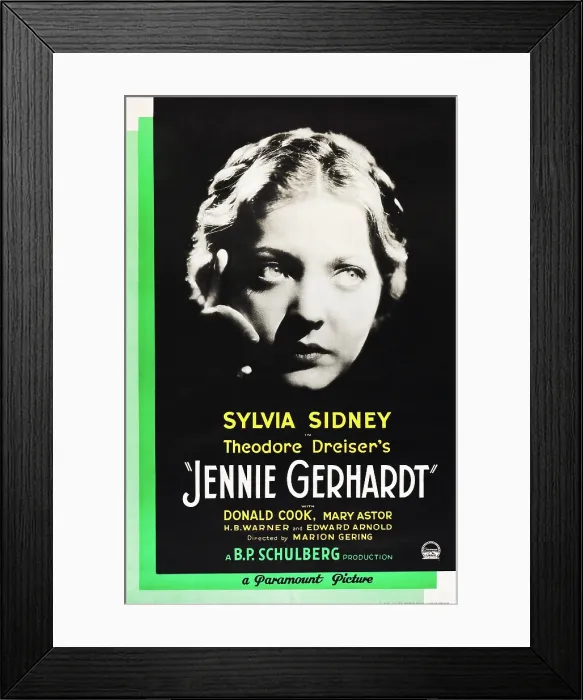 Framed Print : JENNIE GERHARDT, US poster art, Sylvia Sidney, 1933