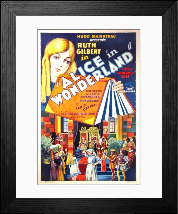 Framed Print : ALICE IN WONDERLAND, US poster art, top: Ruth Gilbert as Alice, 1931