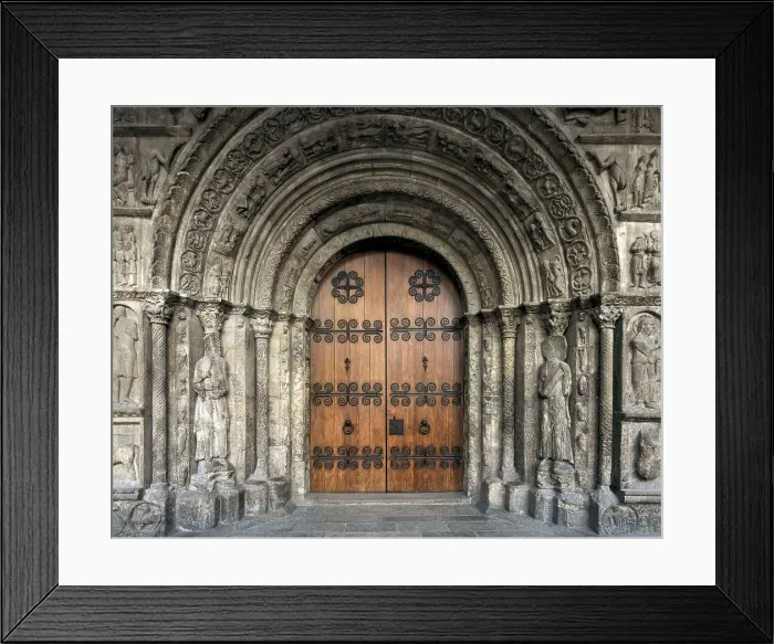 Framed Print : Monastery of Santa Mara de Ripoll. SPAIN. Ripoll. Monastery of Santa Mara de Ripoll. Gate. Romanesque art. Architecture. AISA / Everett Collection**US SALES ONLY**