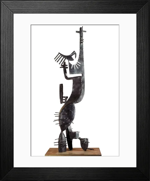 Framed Print : GONZALEZ, Julio (1876-1942). Cactus Man No. 1933-1940. Sculpture on bronze. FRANCE. Paris