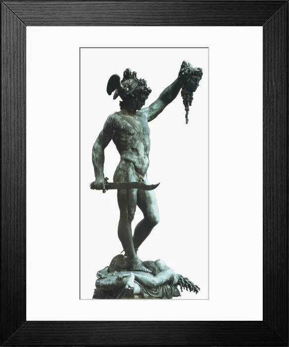 Framed Print : CELLINI, Benvenuto (1500-1571). Perseus. 1554. Mannerism art. Sculpture on bronze. ITALY. Florence. Loggia dei Lanzi. AISA / Everett Collection**US SALES ONLY**