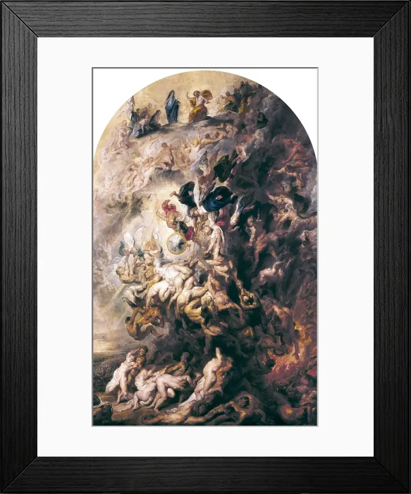 Framed Print : RUBENS, Peter Paul (1577-1640). Small Last Judgement. ca. 1620. Renaissance art. Cinquecento. Oil on canvas. GERMANY. Munich. Alte Pinakothek (Old Pinacotheca)