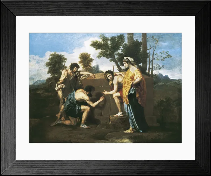 Framed Print : POUSSIN, Nicolas (1594-1665). Arcadian Shepherds (Et in Arcadia ego). mid. 17th c. Classicism. Oil on canvas. FRANCE. Paris. Louvre Museum