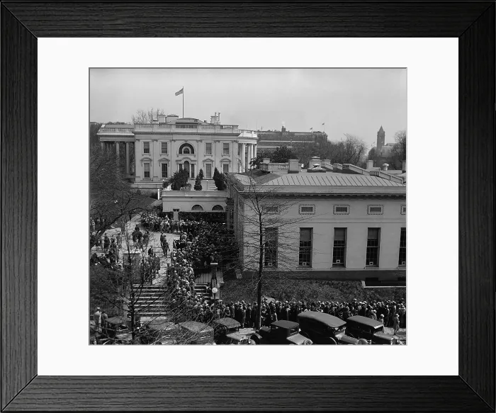 Framed Print : Crowds at the White House for admission to the Easter Celebration, April 1, 1929 Framed Print : Crowds at the White House for admission to the Easter Celebration, April 1, 1929