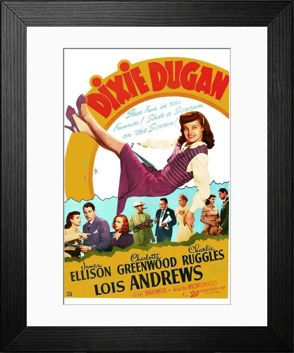 Framed Print : DIXIE DUGAN, US poster, Lois Andrews, 1943. TM & Copyright 20th Century Fox Film Corp. / courtesy Everett Collection