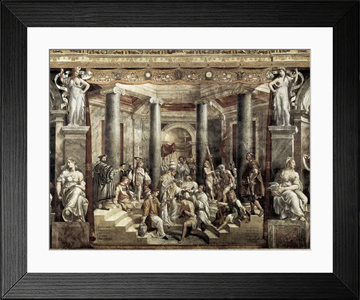 Framed Print : RAFAEL, school of (16th century). Baptisme of Constantine. 16th c. VATICAN CITY. Vatican Palaces. From the frescoes that decorate Raphael's room in Vatican. Renaissance art Framed Print : RAFAEL, school of (16th century). Baptisme of Constantine. 16th c. VATICAN CITY. Vatican Palaces. From the frescoes that decorate Raphael's room in Vatican. Renaissance art