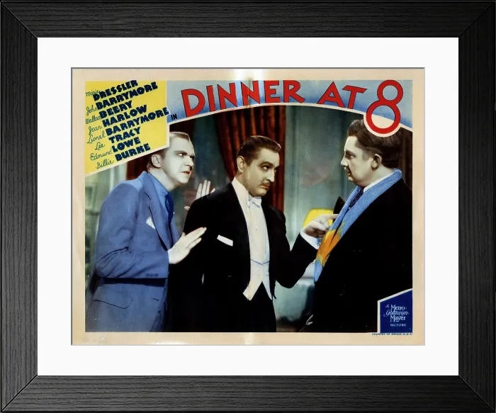 Framed Print : DINNER AT EIGHT, (aka DINNER AT 8), Lee Tracy, John Barrymore, Jean Hersholt, 1933