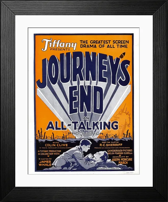 Framed Print : JOURNEY'S END, window card, 1930 Framed Print : JOURNEY'S END, window card, 1930