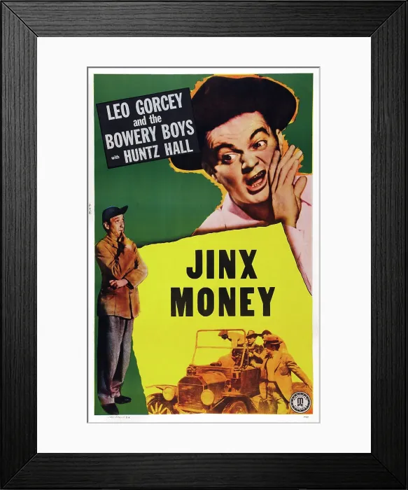 Framed Print : JINX MONEY, US poster art, left: Huntz Hall; top right: Leo Gorcey, 1948 Framed Print : JINX MONEY, US poster art, left: Huntz Hall; top right: Leo Gorcey, 1948