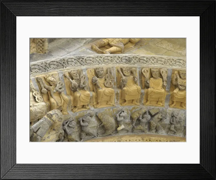 Framed Print : FRANCE. Oloron-Sainte-Marie. Cathedral of Sainte-Marie. Archivolts of the portico (12th c.). Romanesque art. Sculpture. AISA / Everett Collection**US SALES ONLY** Framed Print : FRANCE. Oloron-Sainte-Marie. Cathedral of Sainte-Marie. Archivolts of the portico (12th c.). Romanesque art. Sculpture. AISA / Everett Collection**US SALES ONLY**