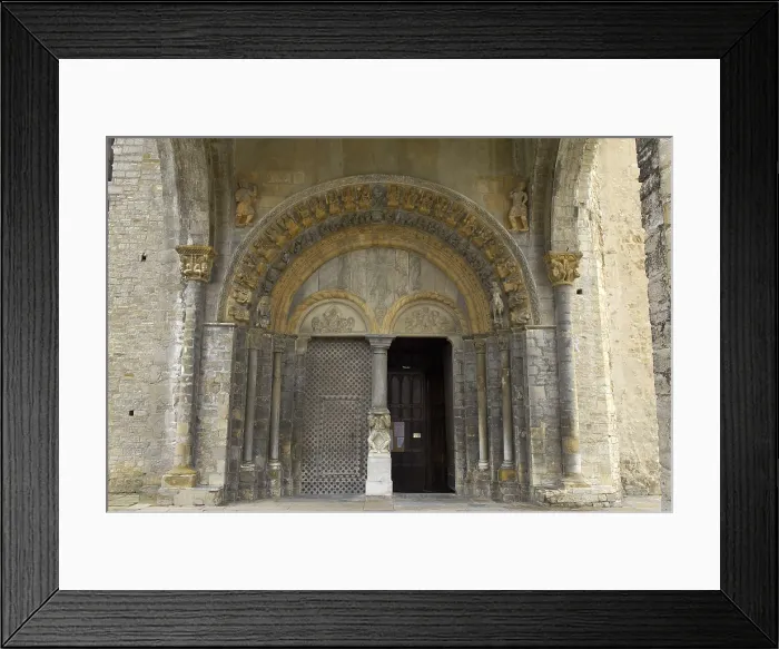 Framed Print : FRANCE. Oloron-Sainte-Marie. Cathedral of Sainte-Marie. Faade (12th c.). Romanesque art. Architecture. AISA / Everett Collection**US SALES ONLY**