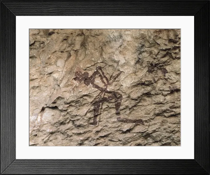 Framed Print : SPAIN. Vinrom. La Saltadora Cave. Hunter. Rupestrian paintings of La Valltorta. Neolithic art. Cave. AISA / Everett Collection**US SALES ONLY** Framed Print : SPAIN. Vinrom. La Saltadora Cave. Hunter. Rupestrian paintings of La Valltorta. Neolithic art. Cave. AISA / Everett Collection**US SALES ONLY**