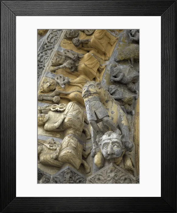 Framed Print : FRANCE. Oloron-Sainte-Marie. Cathedral of Sainte-Marie. Archivolts of the portico (12th c.). Romanesque art. Sculpture. AISA / Everett Collection**US SALES ONLY**