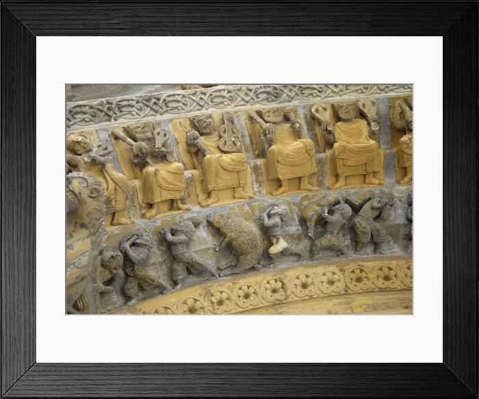 Framed Print : FRANCE. Oloron-Sainte-Marie. Cathedral of Sainte-Marie. Archivolts of the portico (12th c.). Romanesque art. AISA / Everett Collection**US SALES ONLY** Framed Print : FRANCE. Oloron-Sainte-Marie. Cathedral of Sainte-Marie. Archivolts of the portico (12th c.). Romanesque art. AISA / Everett Collection**US SALES ONLY**