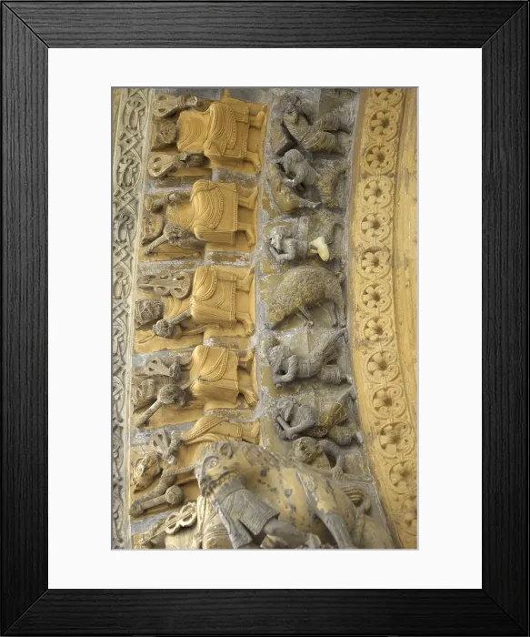 Framed Print : FRANCE. Oloron-Sainte-Marie. Cathedral of Sainte-Marie. Archivolts of the portico (12th c.). Romanesque art. Sculpture. AISA / Everett Collection**US SALES ONLY** Framed Print : FRANCE. Oloron-Sainte-Marie. Cathedral of Sainte-Marie. Archivolts of the portico (12th c.). Romanesque art. Sculpture. AISA / Everett Collection**US SALES ONLY**