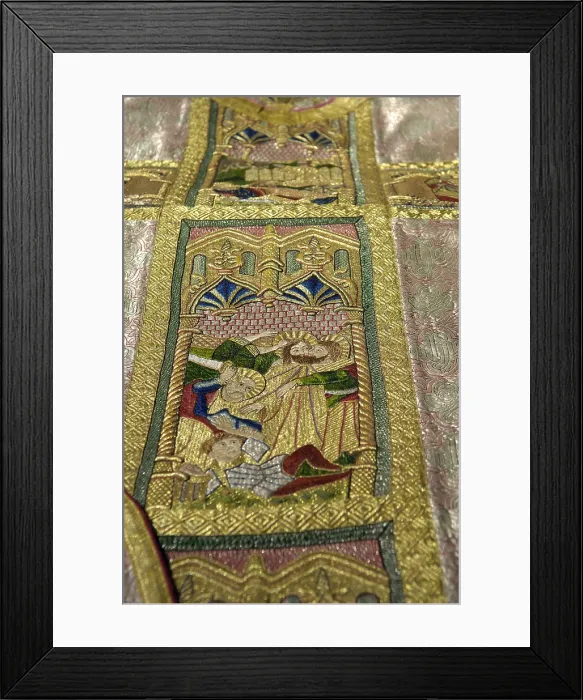 Framed Print : FRANCE. Oloron-Sainte-Marie. Treasury of the Cathedral of Sainte-Maries. Detail of the collection of the ecclesiastical clothes. AISA / Everett Collection**US SALES ONLY**