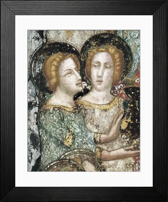 Framed Print : BASSA, Ferrer (1290-1348). Frescoes of the St Michael Chapel: Scenes of the Joys of Virgin Mary. 1343. SPAIN. Barcelona. Monastery of Pedralbes Framed Print : BASSA, Ferrer (1290-1348). Frescoes of the St Michael Chapel: Scenes of the Joys of Virgin Mary. 1343. SPAIN. Barcelona. Monastery of Pedralbes
