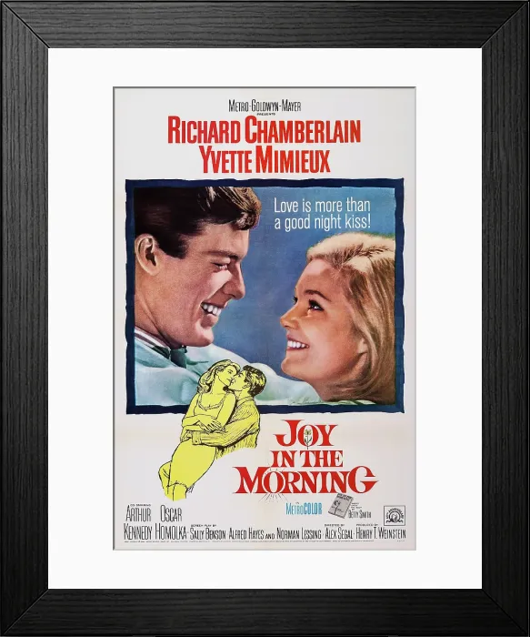 Framed Print : JOY IN THE MORNING, US poster art, from left: Richard Chamberlain, Yvette Mimieux, 1965 Framed Print : JOY IN THE MORNING, US poster art, from left: Richard Chamberlain, Yvette Mimieux, 1965