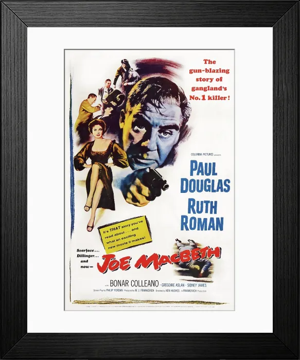 Framed Print : JOE MACBETH, US poster art, from left: Ruth Roman, Paul Douglas, 1955