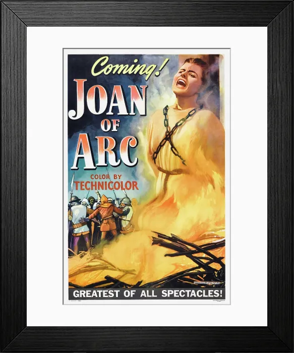 Framed Print : JOAN OF ARC, US advance poster, Ingrid Bergman, 1948