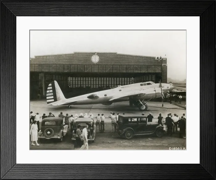 Framed Print : Boeing XB-15 Flying Fortress in 1937. It was the only prototype of the experimental transport plane